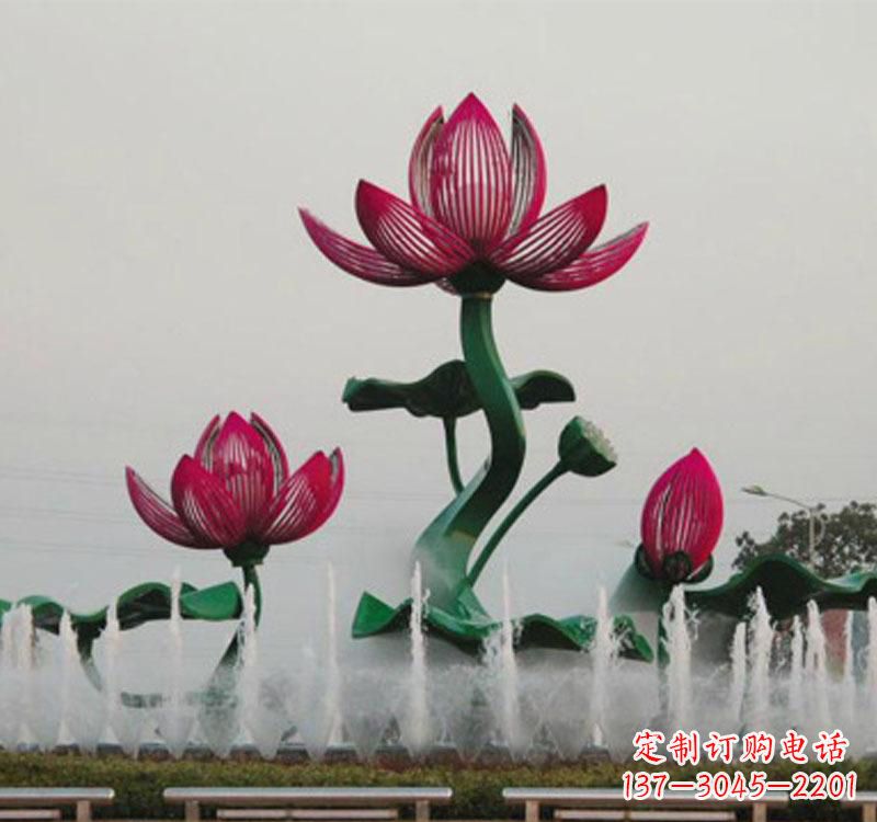 宁夏不锈钢莲花雕塑