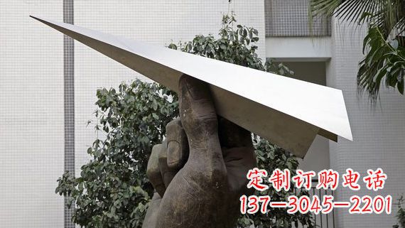宁夏不锈钢纸飞机雕塑令人惊叹的艺术绝活