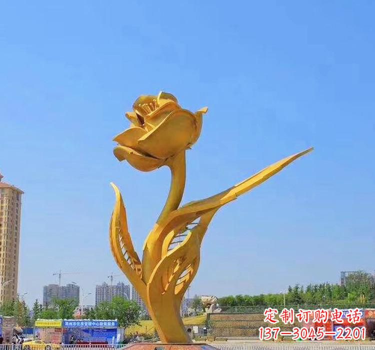 宁夏精美不锈钢紫荆花雕塑