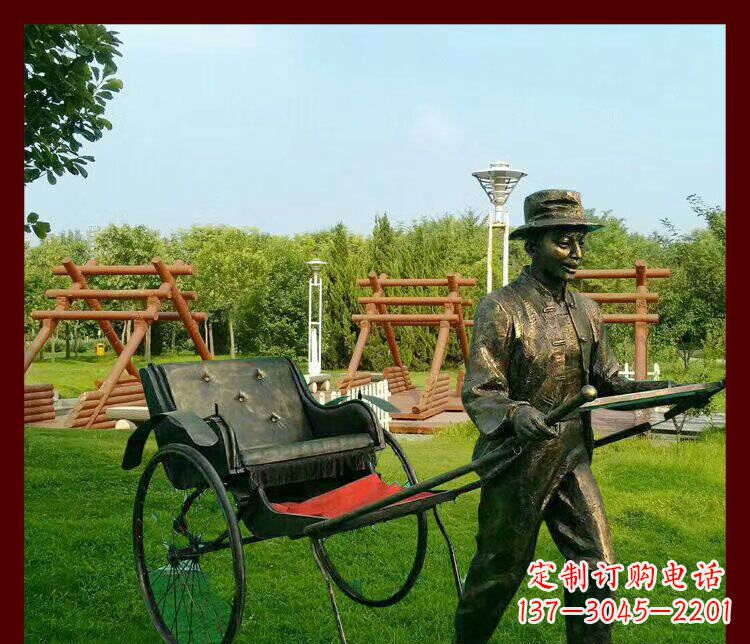 宁夏细说黄包车夫人雕塑