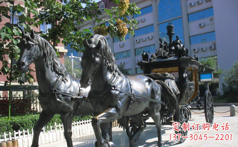 宁夏马车雕塑西方步行街的瑰宝