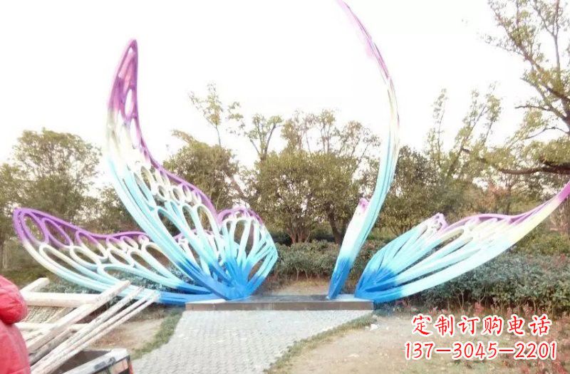 宁夏彩色不锈钢蝴蝶雕塑