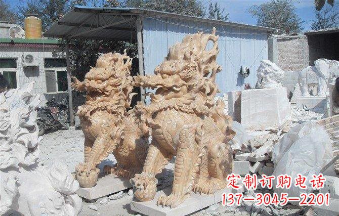 宁夏麒麟石雕一个具有传统文化精髓的艺术品