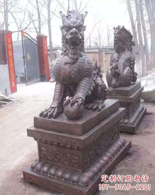 宁夏麒麟雕塑古老而又神秘