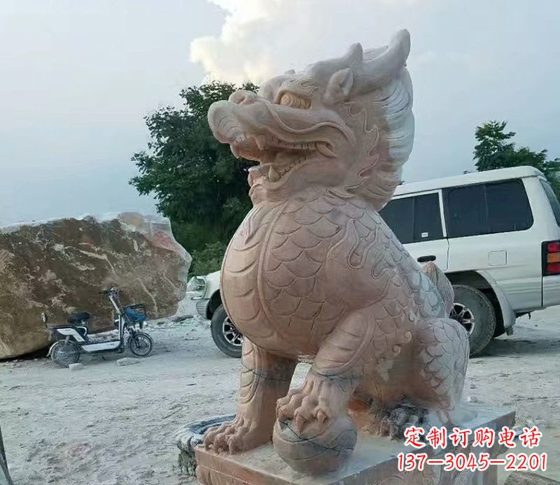 宁夏麒麟雕塑象征传统文化的精灵