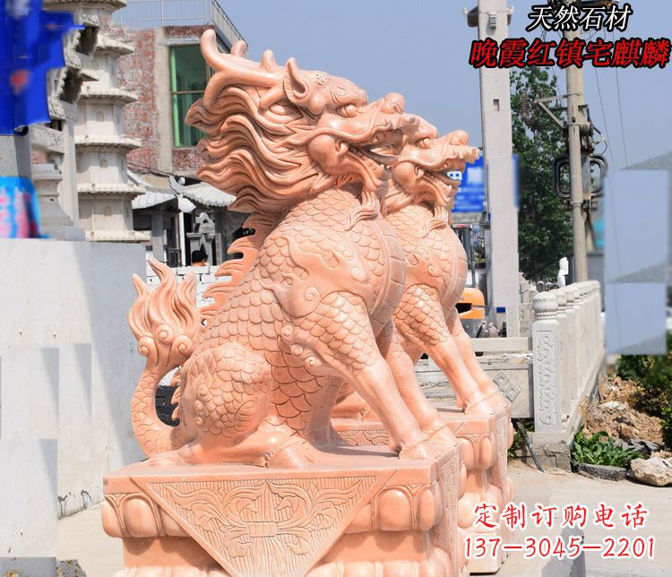 宁夏麒麟雕塑——美丽的晚霞之赞