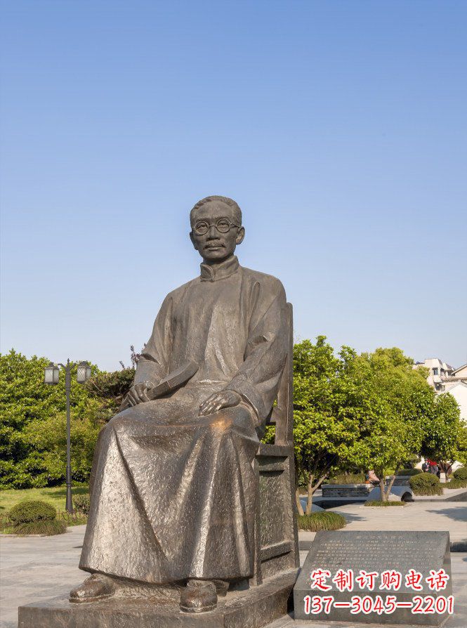 宁夏蔡元培雕塑传承中华文化的精神