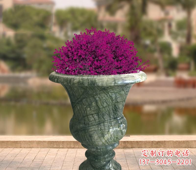 宁夏白玉景观花盆雕塑让你的景观更加美观