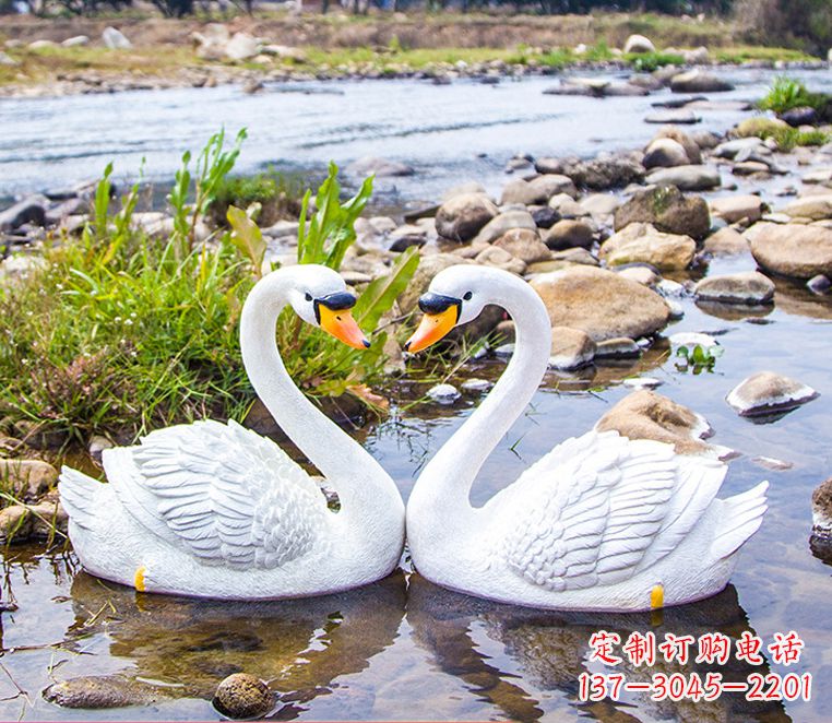 宁夏“美丽的天鹅雕塑,点缀景观装饰”