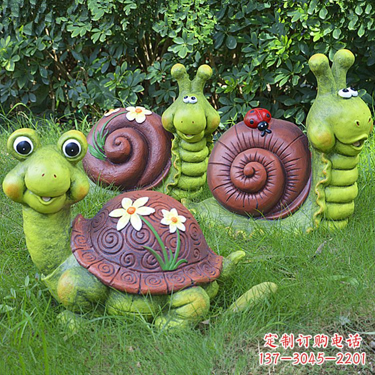 宁夏蜗牛雕塑——精致的草坪小动物装点