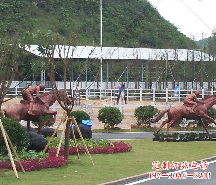 宁夏雕塑艺术以马为主题的铜雕摆件