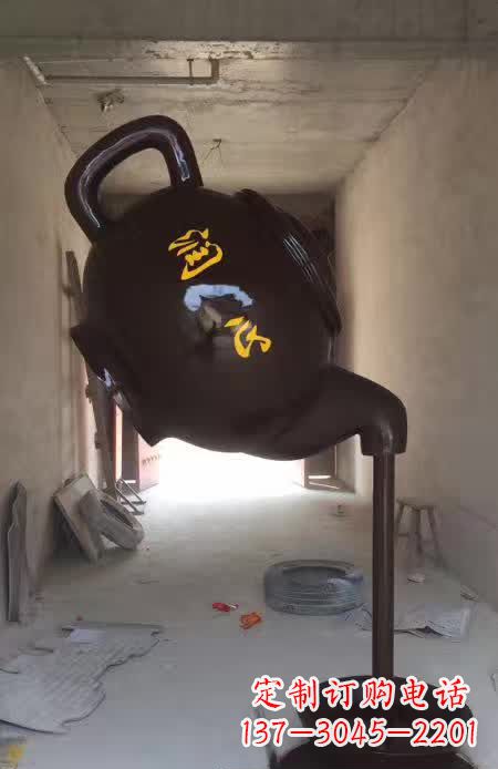 宁夏茶壶景观铜雕