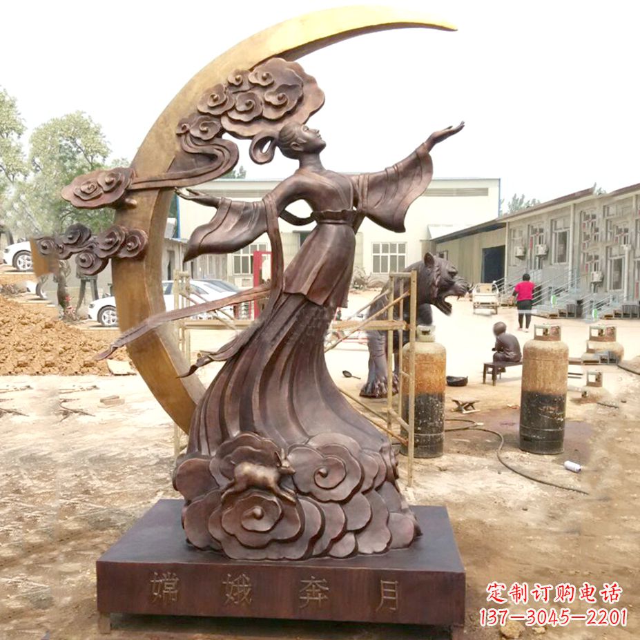 宁夏绚丽嫦娥-神话中的上古美女雕像
