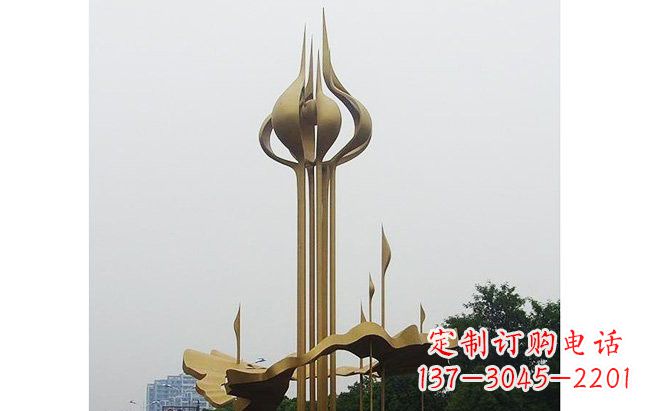 宁夏莲花雕塑缔造城市精神之家