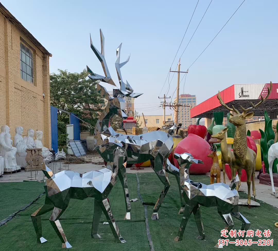 宁夏梅花鹿雕塑一种独特的城市装饰