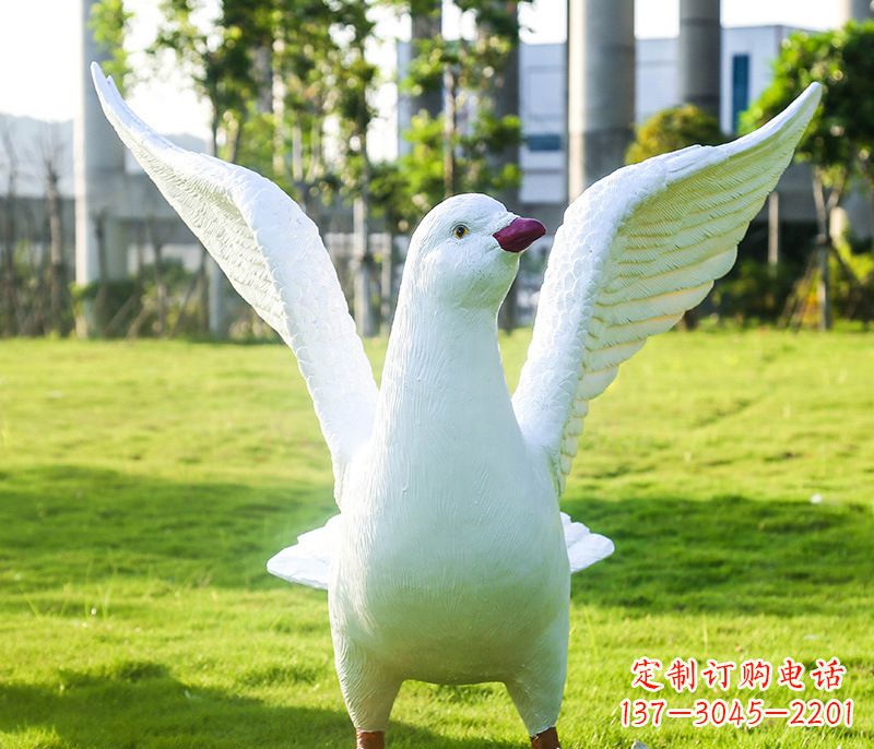 宁夏和平鸽雕塑传递和平信息
