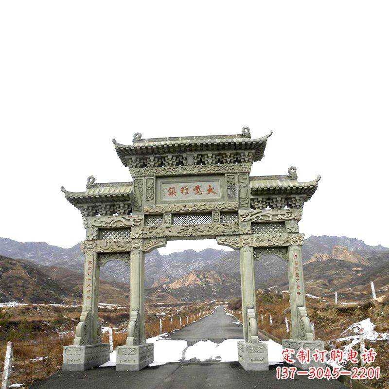 宁夏三门石牌坊雕塑——古韵依旧