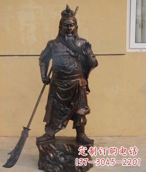 宁夏关公雕塑祝福人们的神灵
