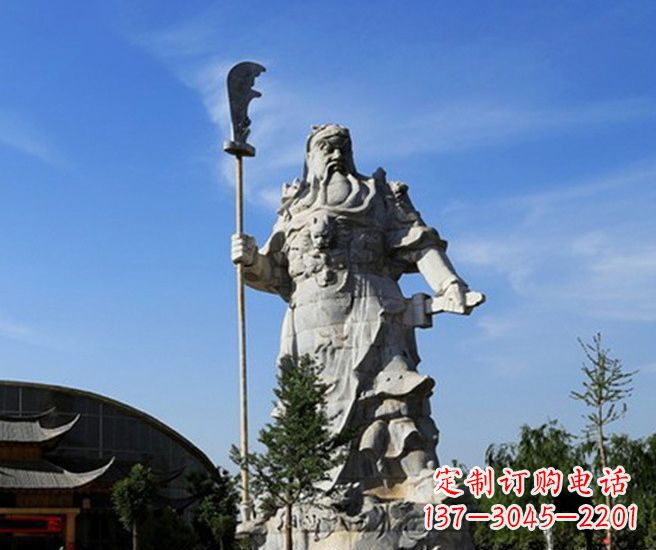 宁夏关公雕塑持刀武财神
