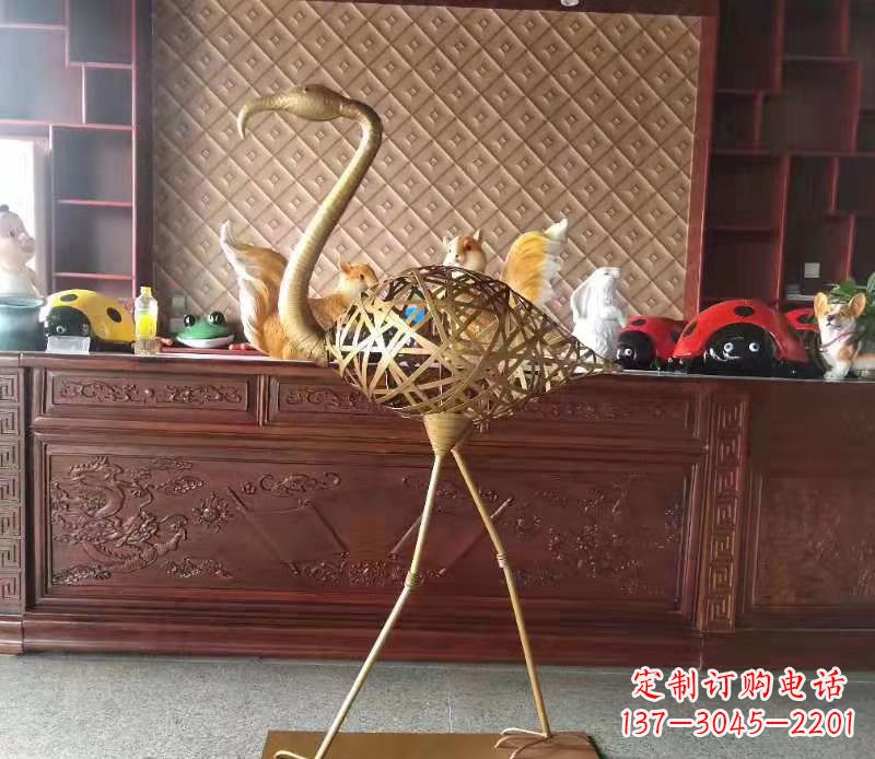宁夏火烈鸟雕塑精美绝伦