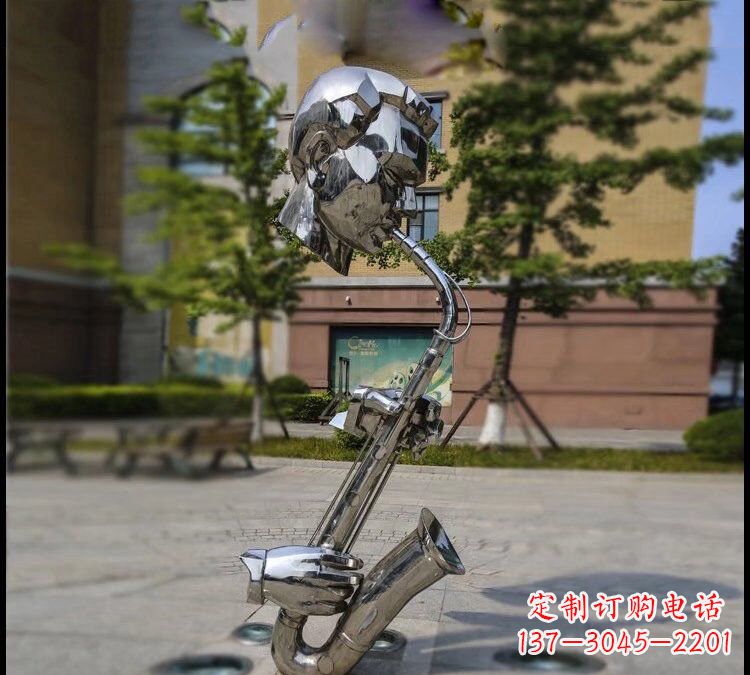 宁夏不锈钢萨克斯雕塑——展示音乐家的精神