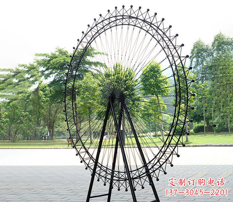 宁夏不锈钢摩天轮雕塑视觉与空间的结合