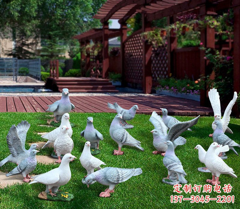 宁夏抽象鸽子雕塑象征着和平的艺术作品