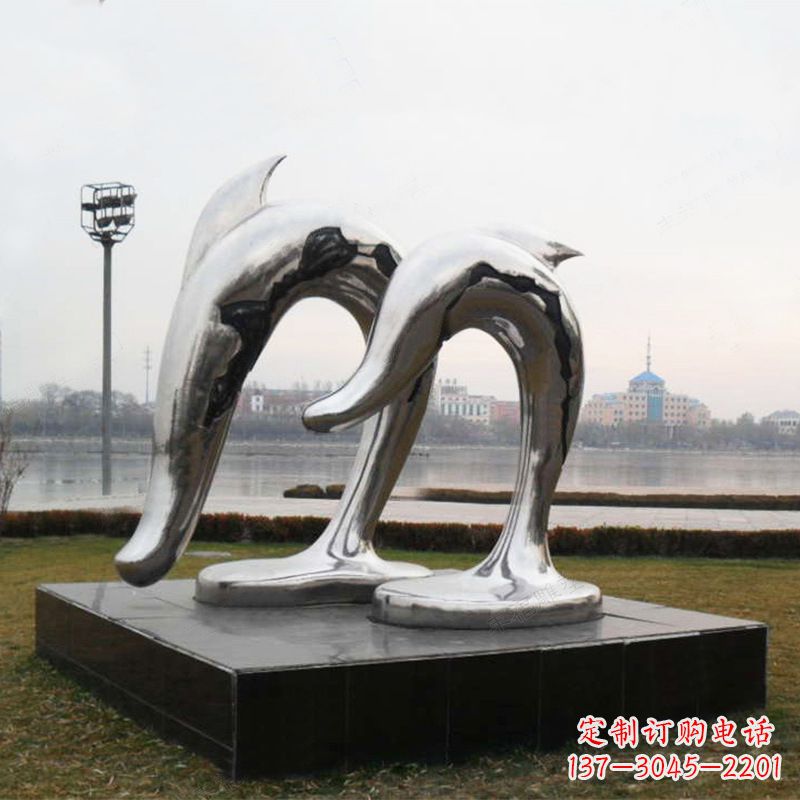 宁夏海豚公园动物景观雕塑的精灵