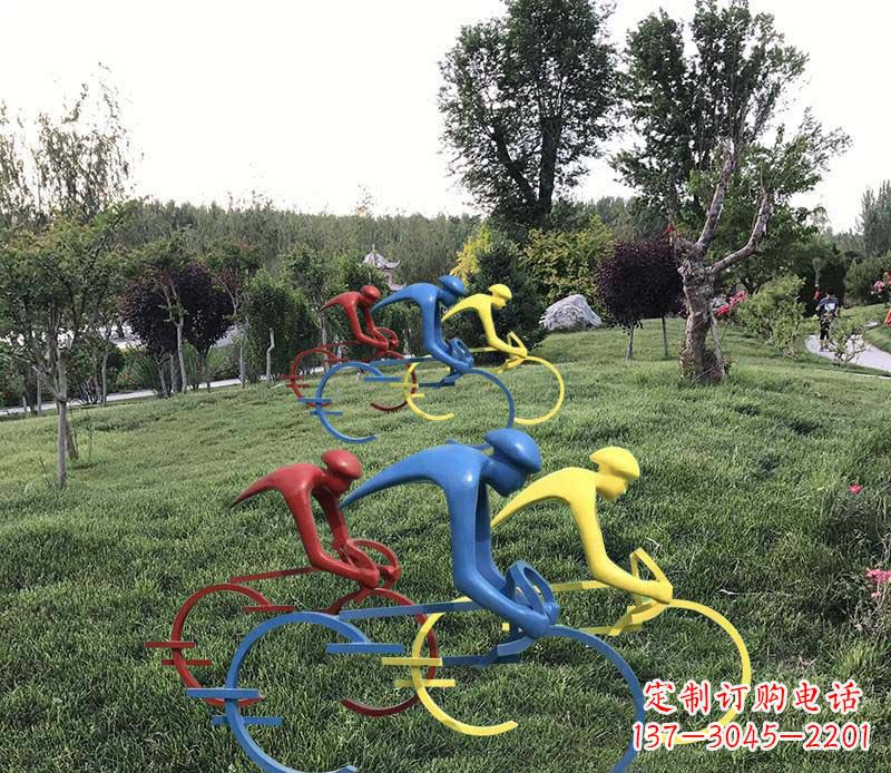 宁夏抽象的自行车雕塑——构筑美丽的公园景观