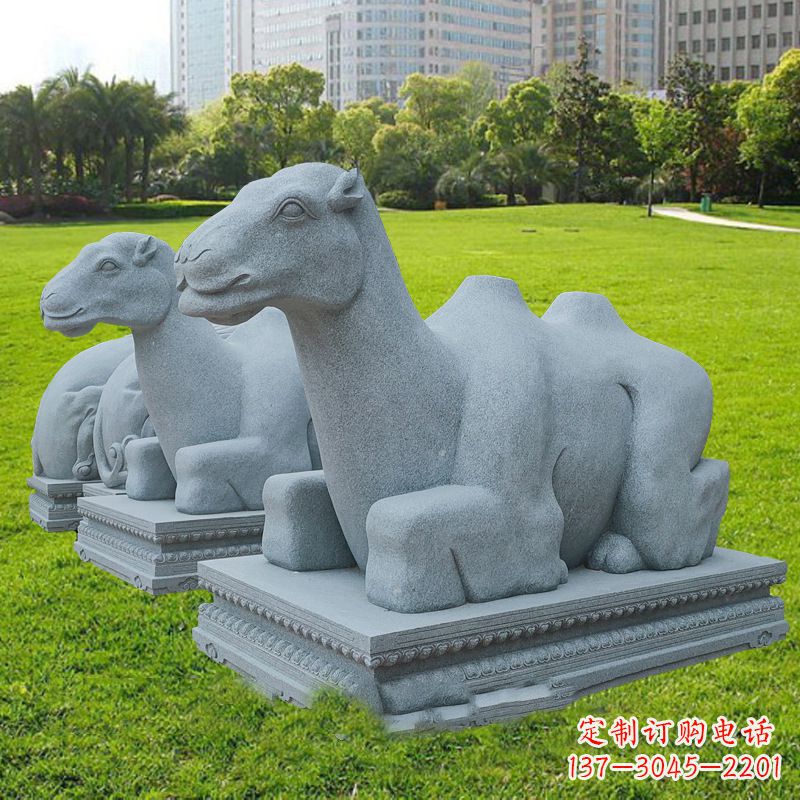 宁夏抽象砂岩骆驼石雕