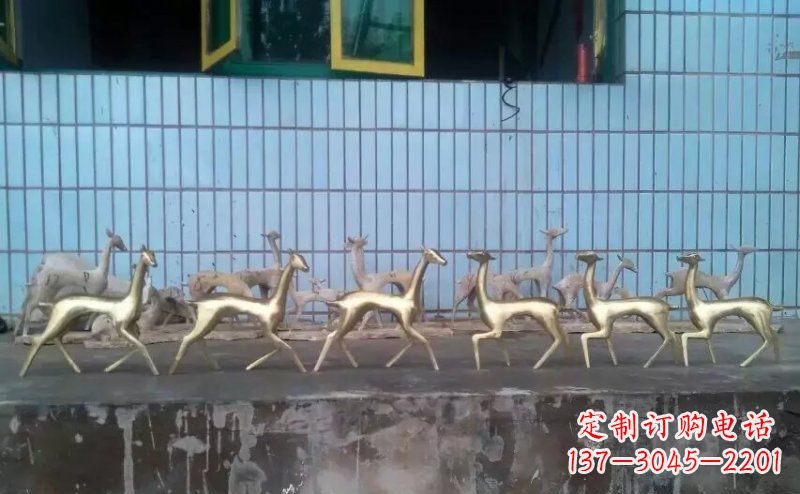 宁夏小鹿公园的动物雕塑——精美的艺术品
