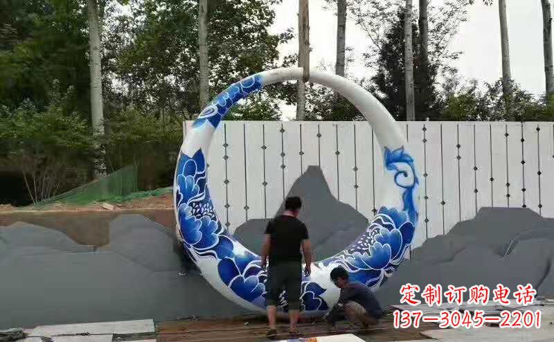 宁夏创意月亮雕塑广场雕塑户外摆件