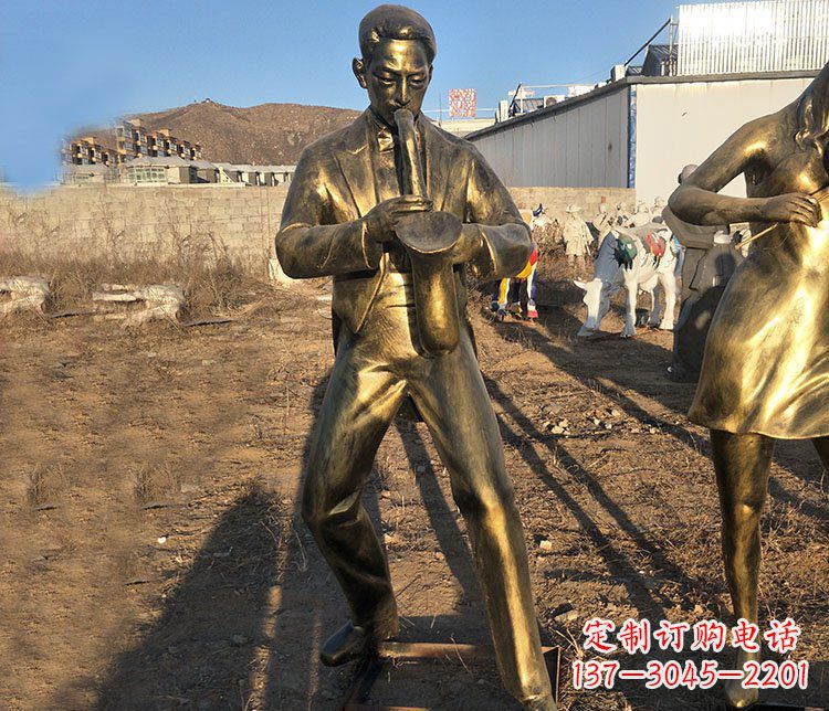 宁夏铜雕萨克斯风音乐人物
