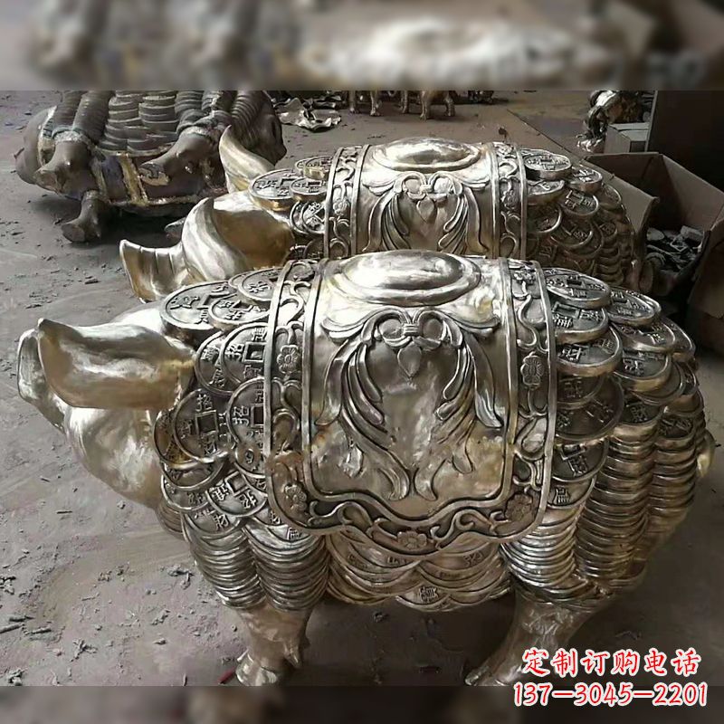 宁夏纯铜铸造的招财生肖动物风水雕塑