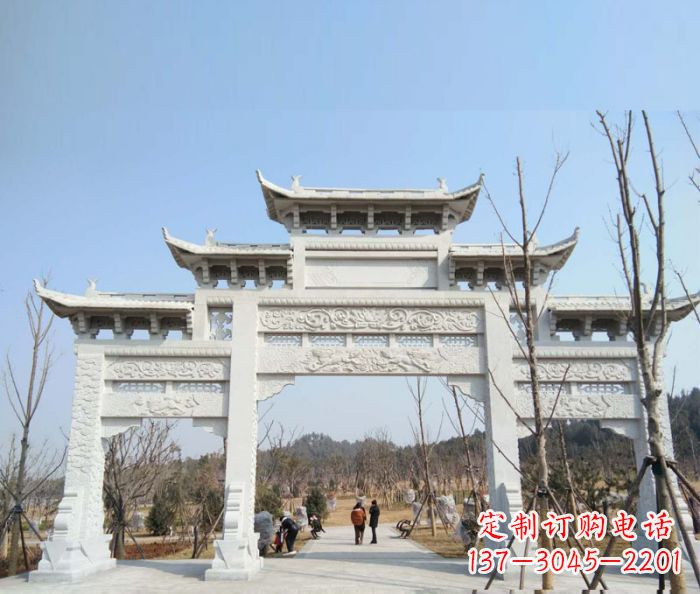 宁夏“村口三门石雕牌楼”——悠久历史的见证
