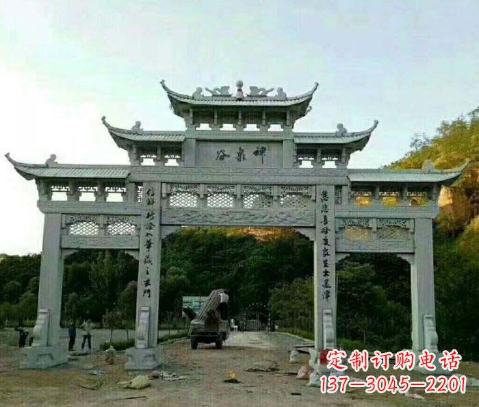 宁夏村口石雕牌楼千百年文化瑰宝