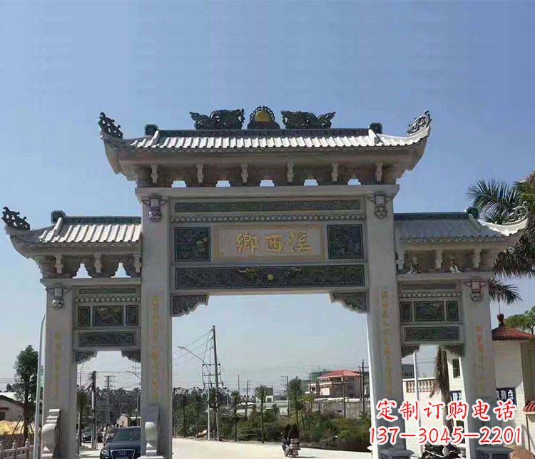 宁夏石牌坊雕塑——缅怀深厚的历史情谊