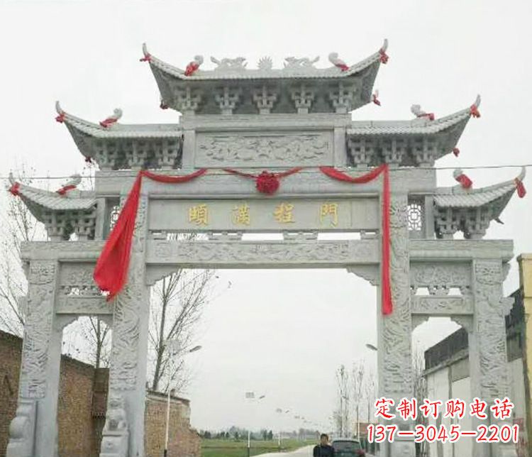 宁夏牌坊雕塑纪念历史,传承文化