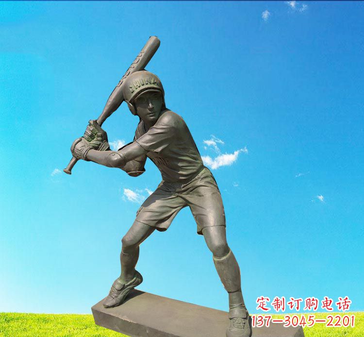 宁夏棒球雕塑传承美国传统文化