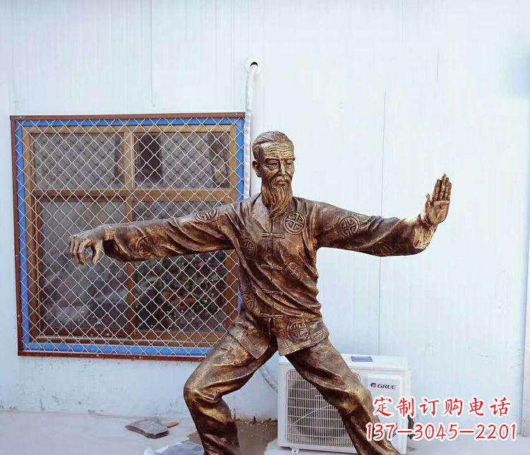 宁夏传承百年太极拳雕塑