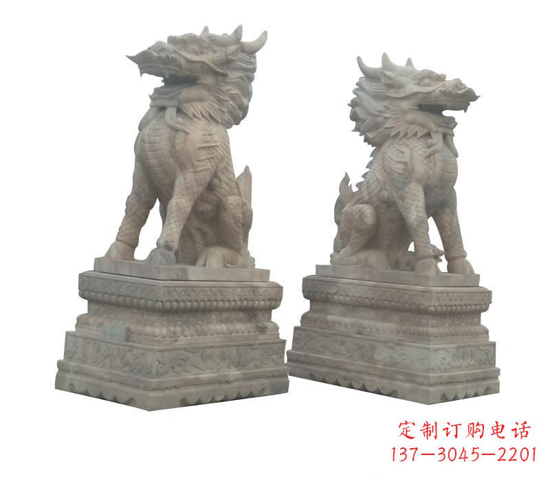 宁夏大理石麒麟神秘之门的守护者