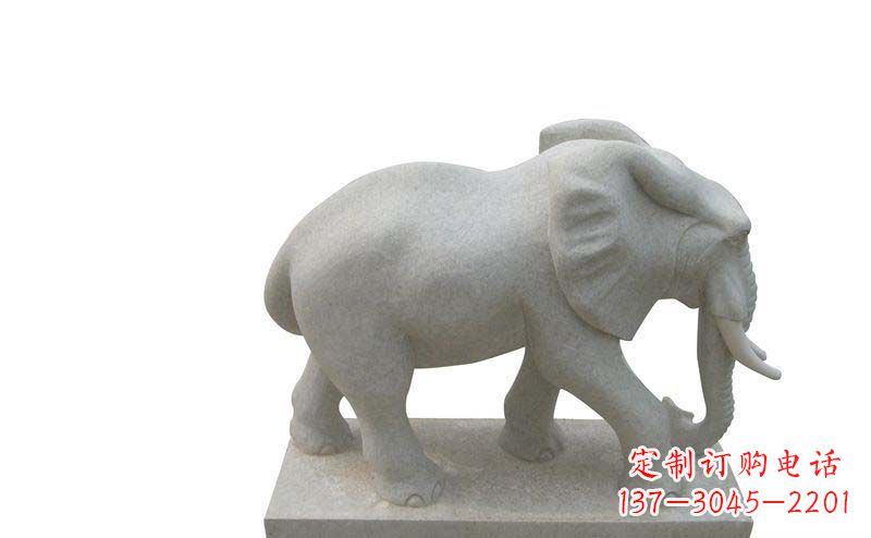 宁夏大象雕塑大理石大象公园的精美艺术