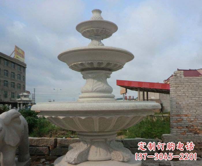 宁夏喷泉雕塑灵动精致的大理石美