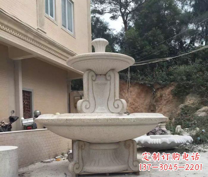宁夏大理石大型喷泉雕塑精致美观又富有艺术气息