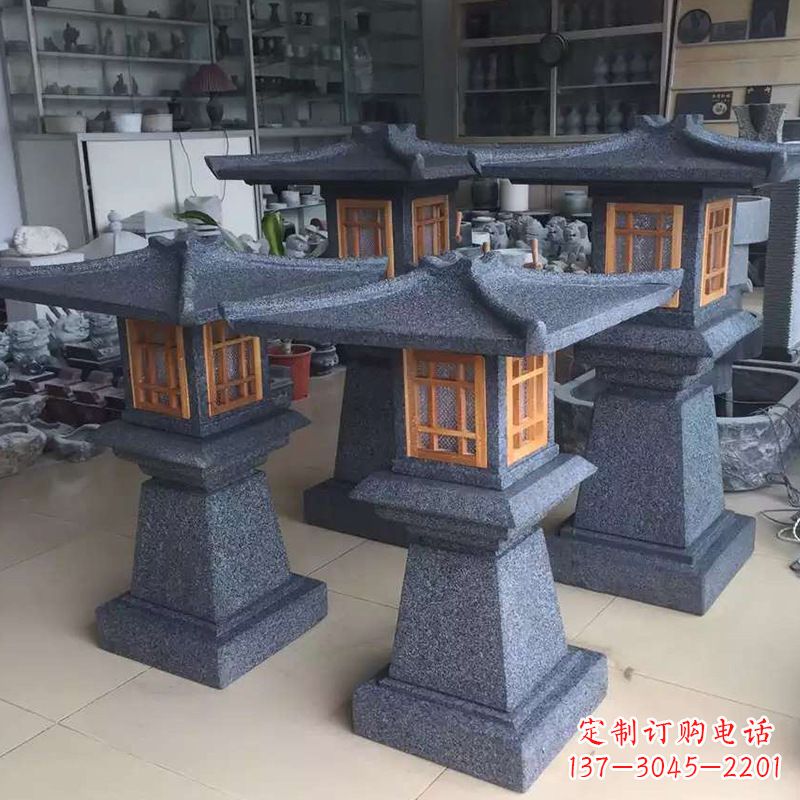 宁夏大理石仿汉阙石雕灯笼