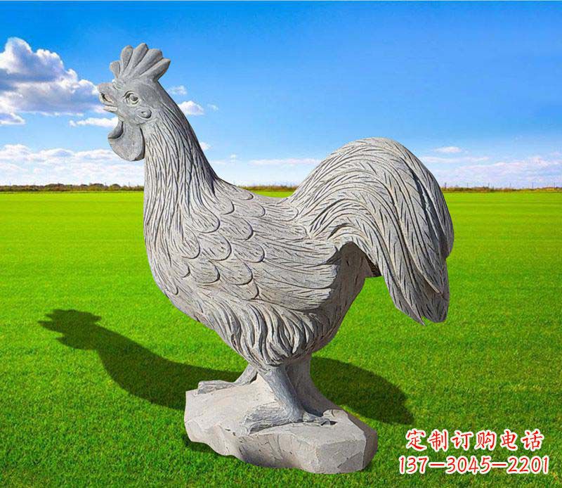 宁夏大理石公鸡雕塑精美的艺术瑰宝