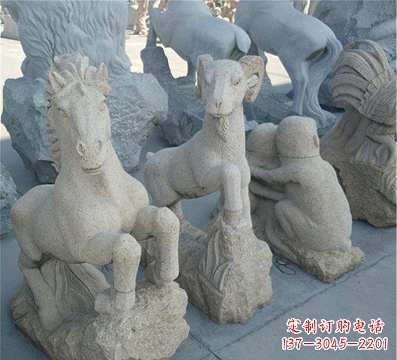 宁夏大理石公园动物雕塑