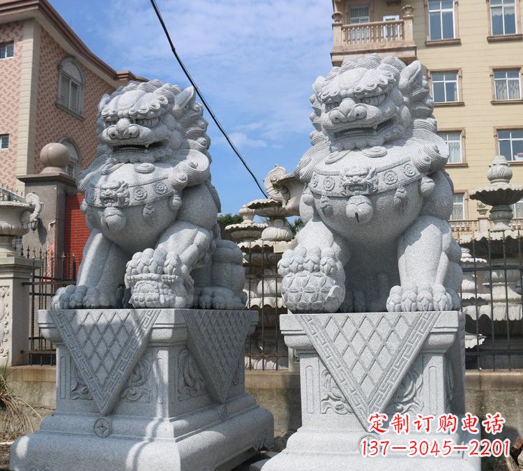 宁夏大理石狮子雕塑,助您拥有完美的家居装饰