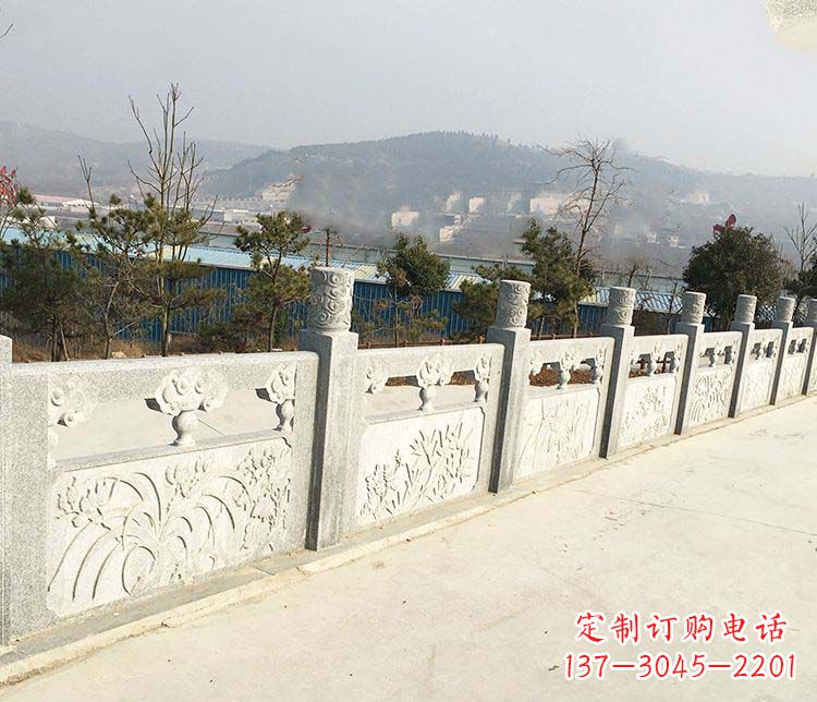 宁夏大理石护城河栏板石雕
