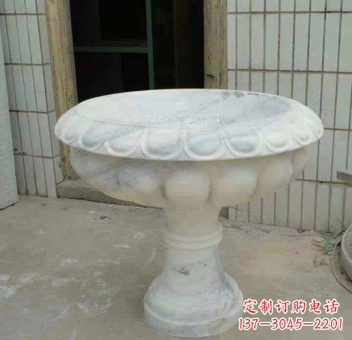宁夏大理石花盆雕塑精美绝伦,艺术风采